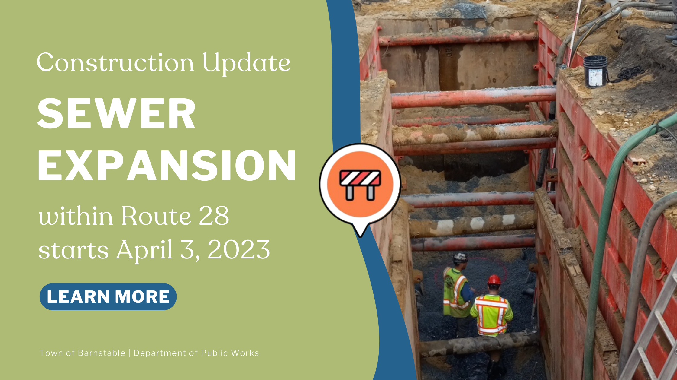 Route 28 Sewer Construction Starts April 3, 2023
