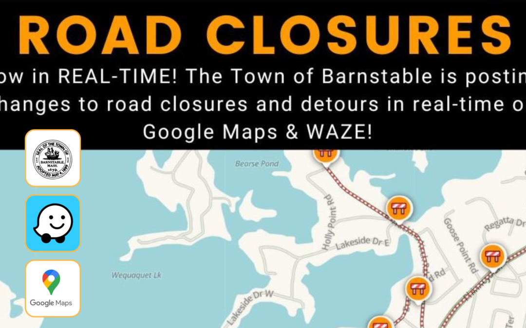 Now access real-time road closures and detours with Waze.